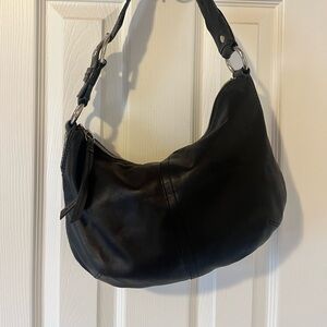 Coach Black Leather Hobo F-13107 Braided Handle Shoulder Bag (2009)